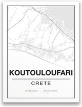 Poster/plattegrond KOUTOULOUFARI - 30x40cm