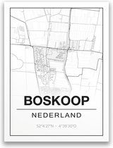 Poster/plattegrond BOSKOOP - 30x40cm