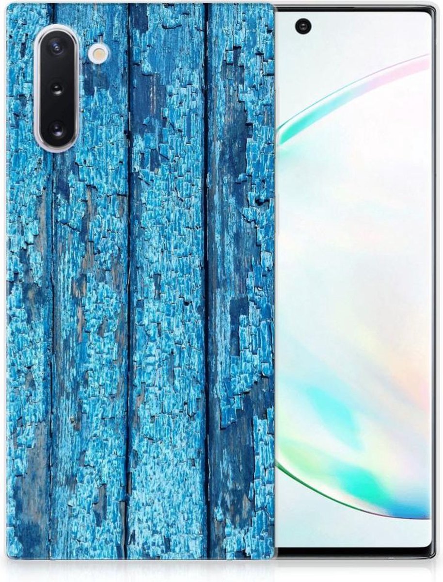 Samsung Galaxy Note 10 Bumper Hoesje Wood Blue