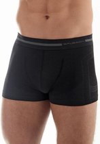 Brubeck Comfort | Heren Onderbroek - Boxershort Naadloos met Merino Wol -  Zwart - XXL