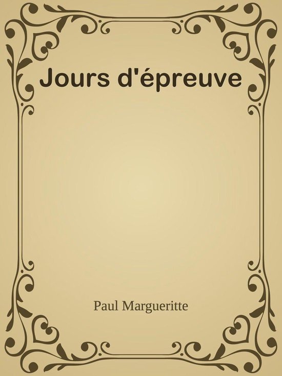 Jours d'épreuve - cover