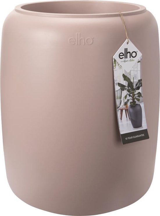 Elho Pure Beads Medium 40 - Bloempot - Pebble Pink - Binnen & Buiten - L  39.2 x W... | bol.com