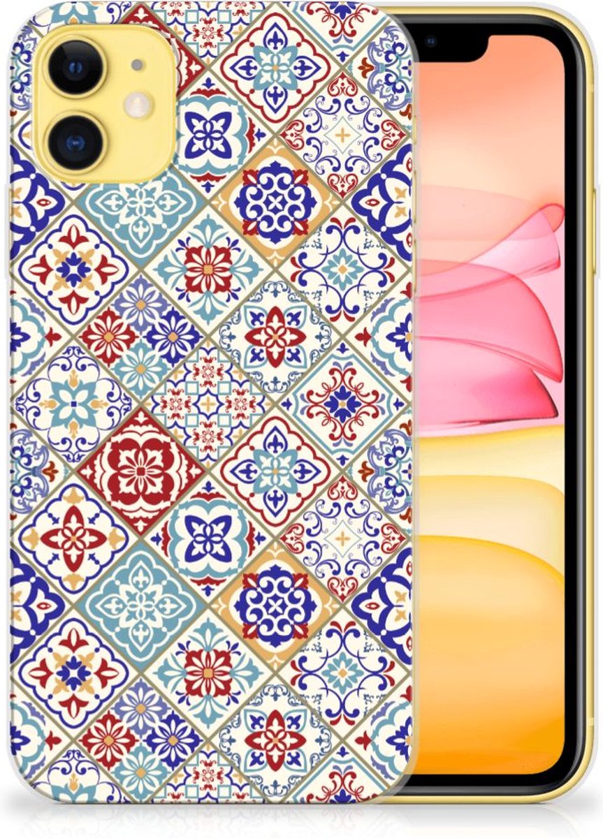 Apple iPhone 11 TPU Siliconen Hoesje Tiles Color