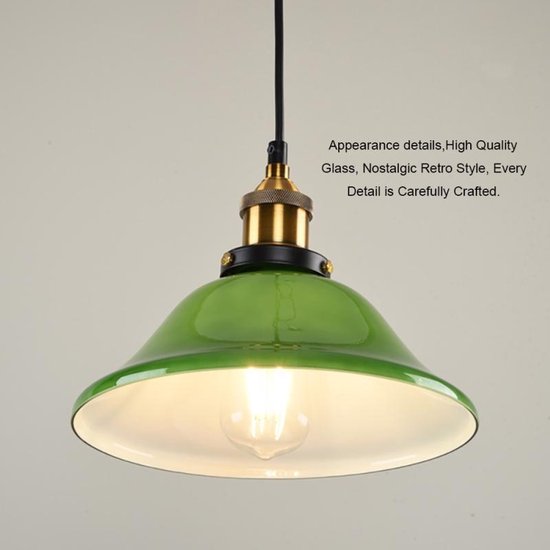 YWXLight LED industriële stijl Hanging lamp groen glas hanger... | bol.com