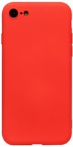 ADEL Premium Siliconen Back Cover Softcase Hoesje Geschikt voor iPhone SE (2022/ 2020)/ 8/ 7 - Rood