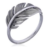 Zilveren feather ring Milou