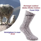 6 paar Norweger de orginele geitenwollen sokken- Maat 39-42