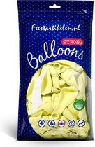 Ballonnen pastel lichtgeel 100 stuks