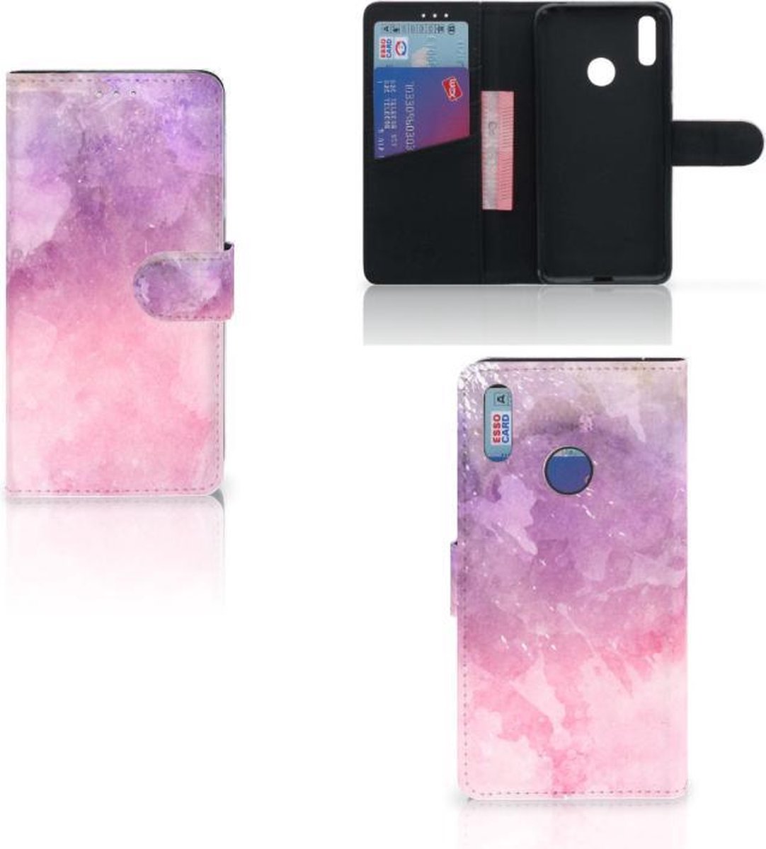 Hoesje Huawei Y7 (2019) Pink Purple Paint