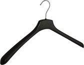 De Kledinghanger Gigant - 40 x Mantel / kostuumhanger kunststof zwart met schouderverbreding, 46 cm