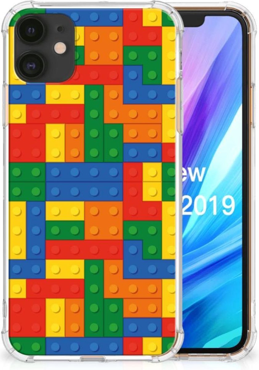 Apple iPhone 11 Doorzichtige Silicone Hoesje Blokken