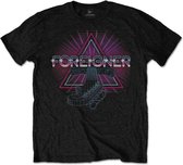 Foreigner Heren Tshirt -XL- Neon Guitar Zwart