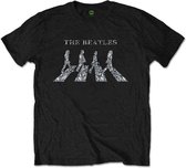 The Beatles Heren Tshirt -M- Crossing Zwart