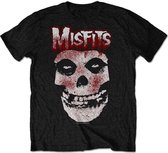 Misfits Heren Tshirt -L- Blood Drip Skull Zwart