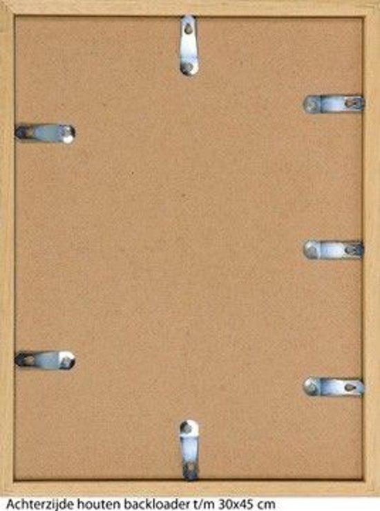 Cadre Photo Plat en Bois - Cadre Photo - 45x60 cm - Verre Transparent - Grisé - 15 mm