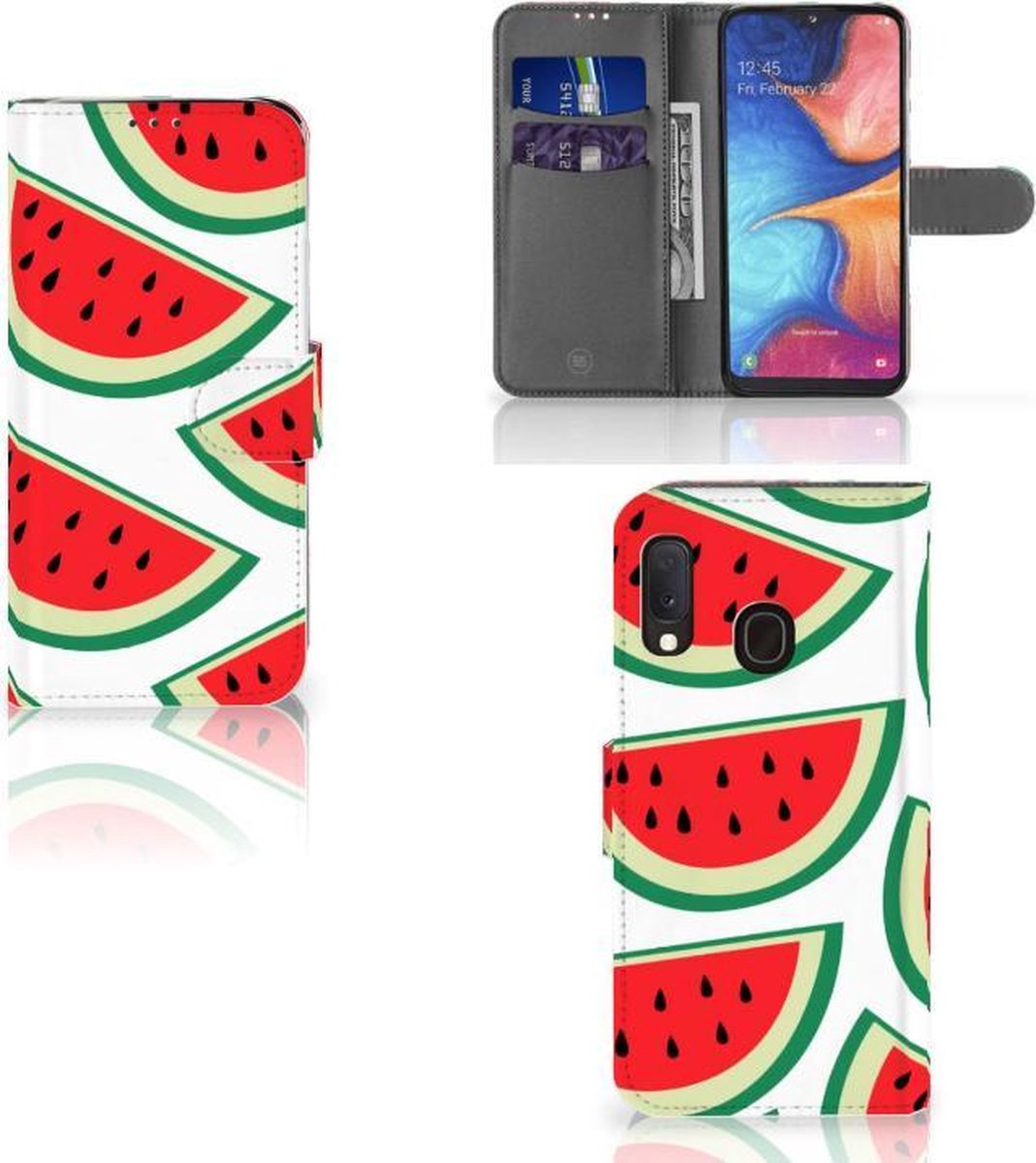 Samsung Galaxy A20e Book Cover Watermelons