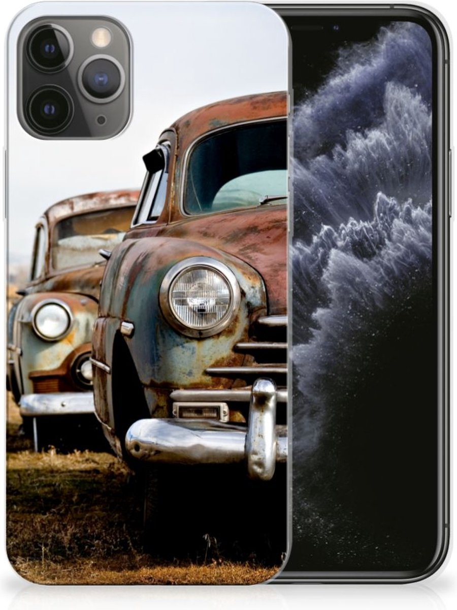 Apple iPhone 11 Pro Siliconen Hoesje met foto Vintage Auto