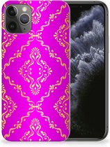 Geschikt voor iPhone 11 Pro Siliconen Hoesje Barok Roze