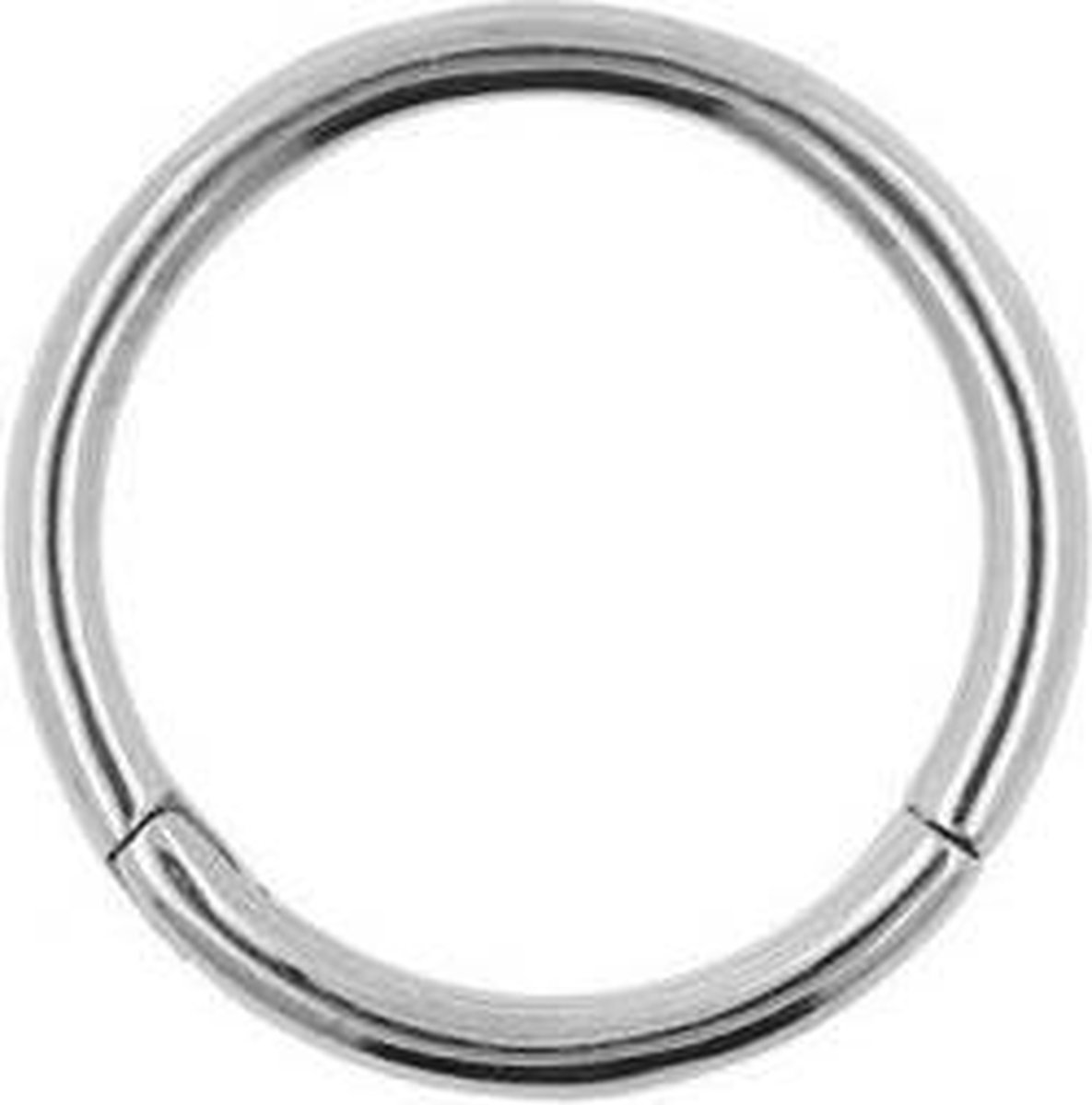 Click ring piercing sieraad. Hoge kwaliteit titanium, 10mm (1,2mm dikte) |  bol.com