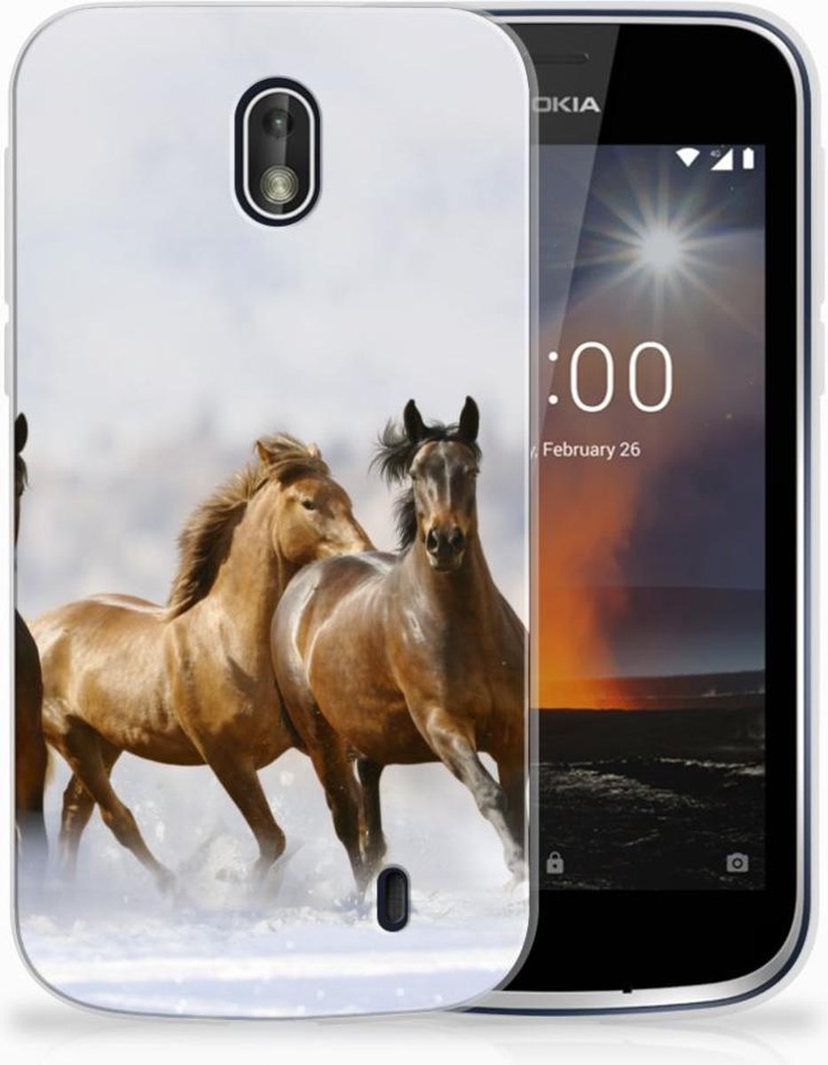 Nokia 1 TPU Hoesje Paarden