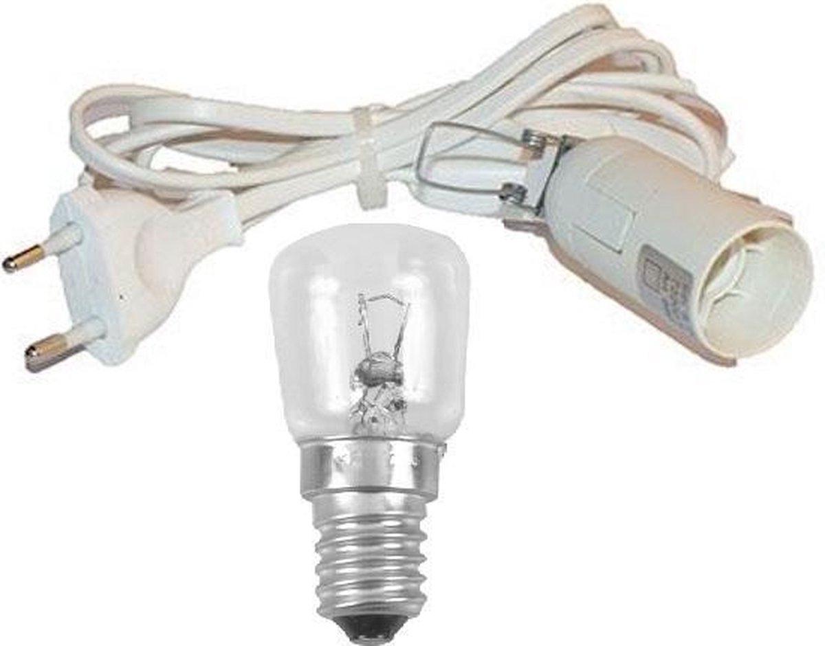 E14 Fitting+Kabel+Lampje (o.a. voor Zoutlamp) - Inc Aan/Uit Schakelaar |  bol.com