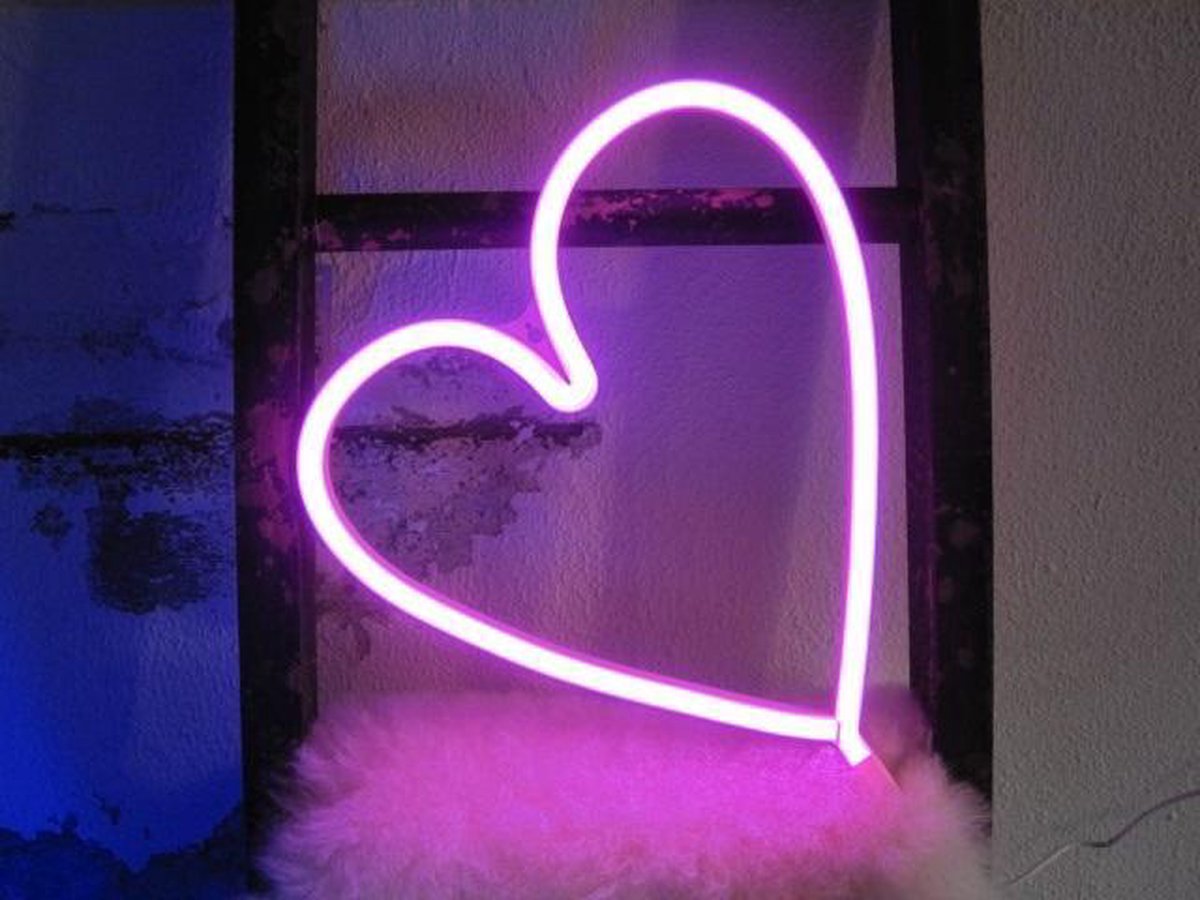 Begeleiden Verzending Menstruatie Neon lamp hart roze - A little lovely company | bol.com