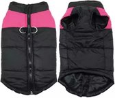 Body warmer voor honden - Honden bodywarmer - Maat S - Zwart met roze