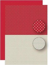 Nellie Snellen - NEVA092 kerstmis print dubbelzijdig sterren - kaarten scrapbook papier - 5 vellen