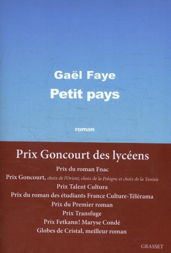 Livre "Petit pays" de Gaël Faye, avec "Prix Goncourt des lycéens" en haut.