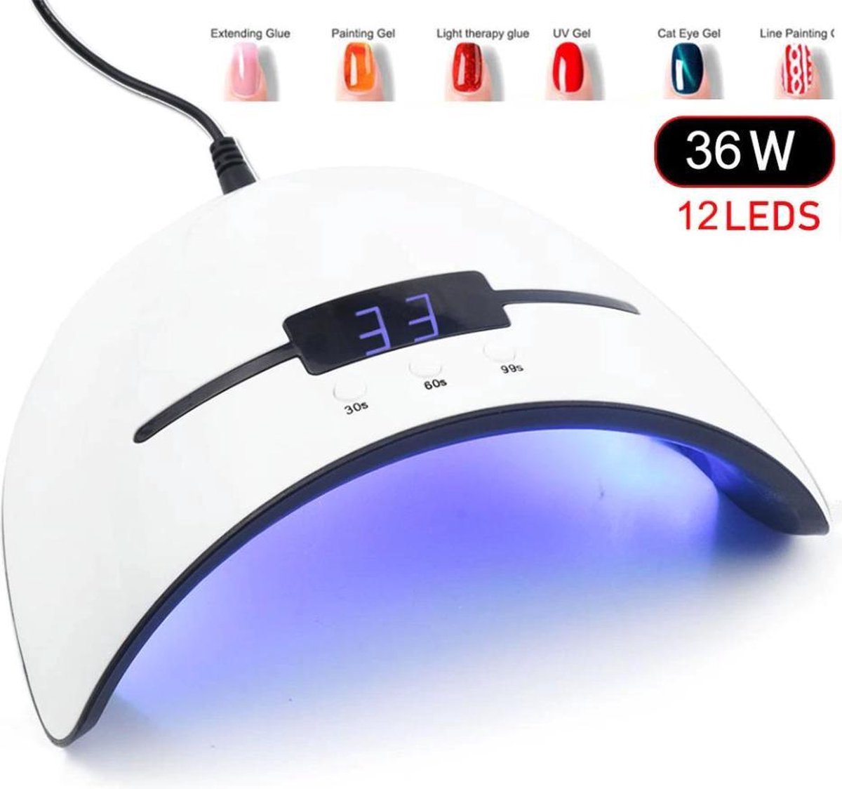 36W Nageldroger Met UV LED Lamp Nagels Gellak/Gelnagels/Gel