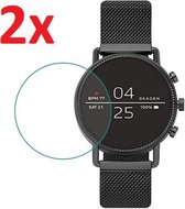 2x Tempered Glass Screen Protector Geschikt Voor Skagen Connected Falster 2 (Gen 4) - Ultradun Gehard Glas Set