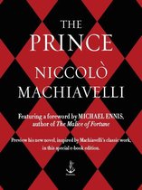 De omslag van het boek 'The Prince' van Niccolò Machiavelli, met een rood-zwart ruitpatroon.