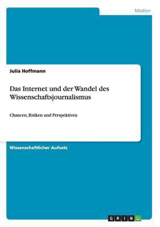 Das Internet und der Wandel des Wissenschaftsjournalismus - cover