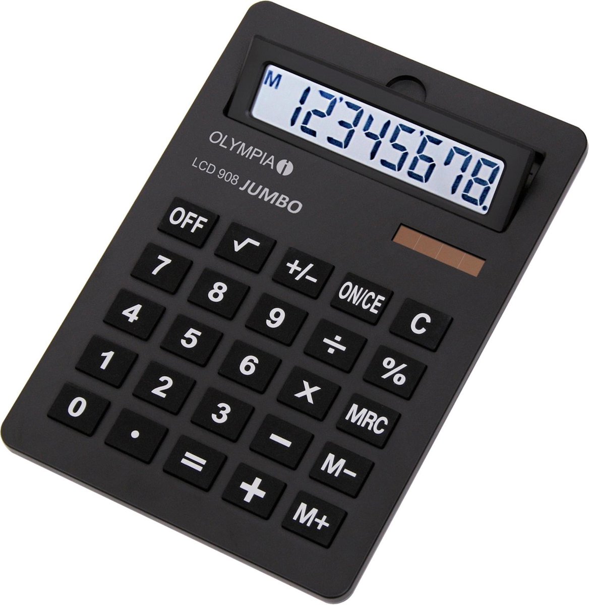 Olympia LCD 908 Jumbo Desktop Rekenmachine met display Zwart calculator