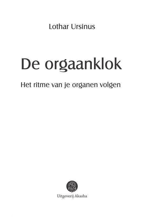 Titelpagina van het boek 'De orgaanklok' door Lothar Ursinus.