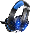 KOTION EACH G gaming-headset met stereo USB-microfoon voor PS4-laptops (zwart + blauw)