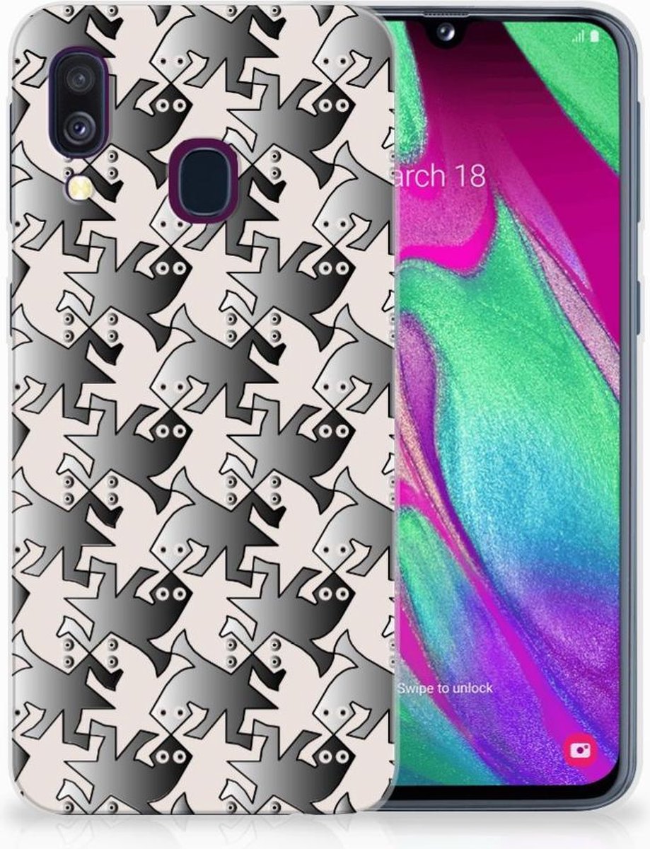 Samsung Galaxy A40 TPU Hoesje Salamander Grey
