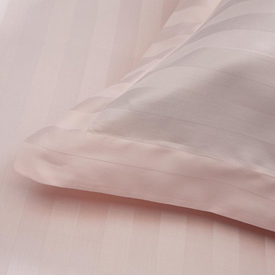 Damai Linea - Dekbedovertrek - 240x200/220 cm - Lits-jumeaux - Roze + 2 kussenslopen 60x70 van Damai — afbeelding 5