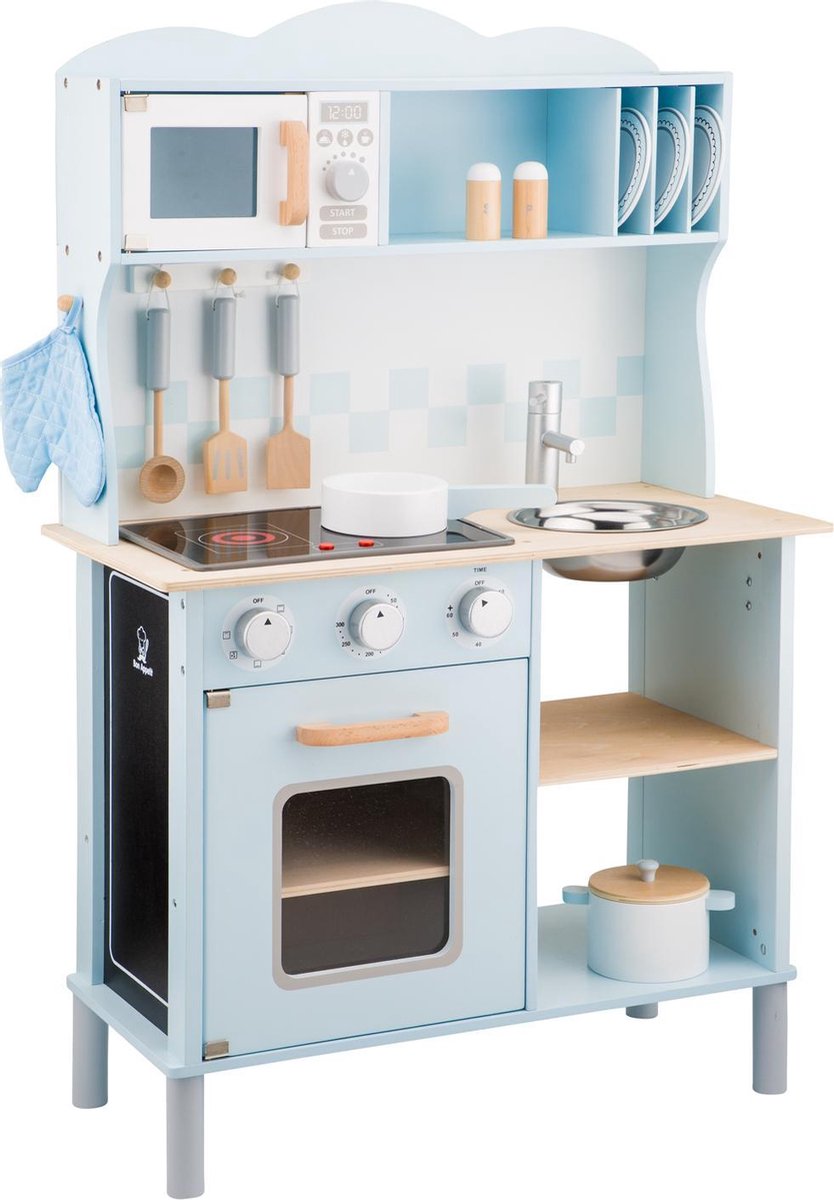 New Classic Toys Speelkeuken Modern Blauw met geluid