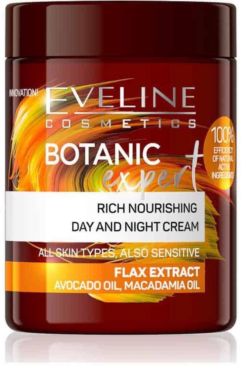 Eveline Cosmetics Botanic Expert Rich Nourishing Day & Night Cream Flax Extract 100ml.