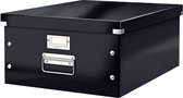 Leitz WOW Click & Store Grote Kartonnen Opbergdoos - Voor A3 Formaten - 36.9 x 48.2 CM (BxD) - 85% gerecycled karton - Zwart