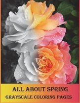 All about Spring Grayscale Coloring Pages