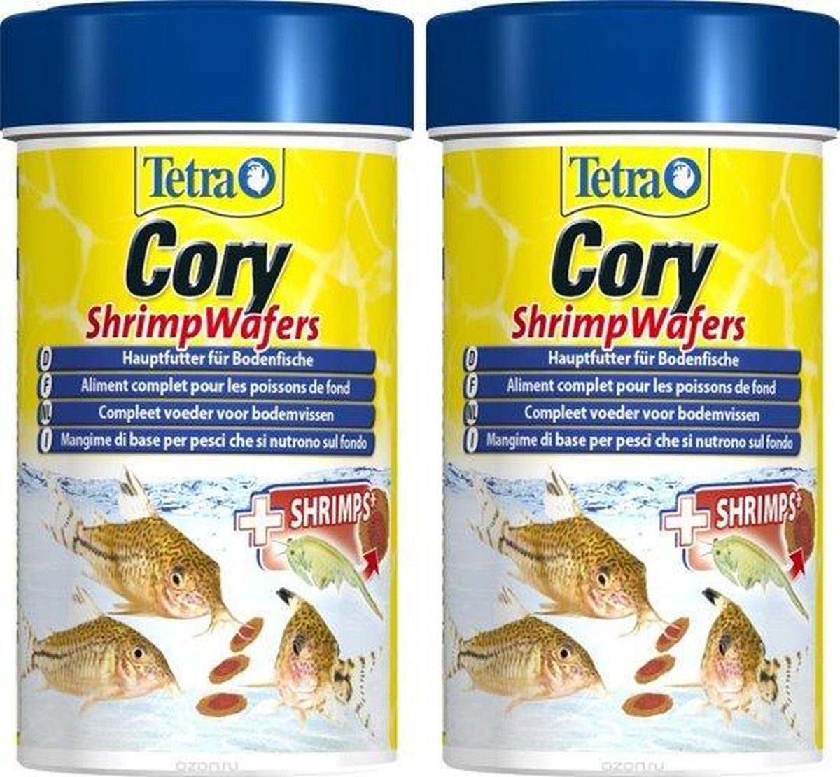 Tetra Cory Shrimp Wafers, 250 ml. voor cory's en bodemvissen 250 ml - 2 verpakkingen
