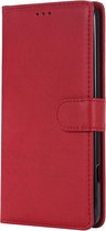 Nokia 1 Plus Hoesje - Portemonnee Book Case - Kaarthouder & Magneetlipje - Rood