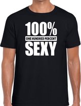 100 procent sexy tekst t-shirt zwart voor heren 2XL