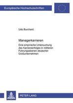 Europaeische Hochschulschriften / European University Studie- Managerkarrieren