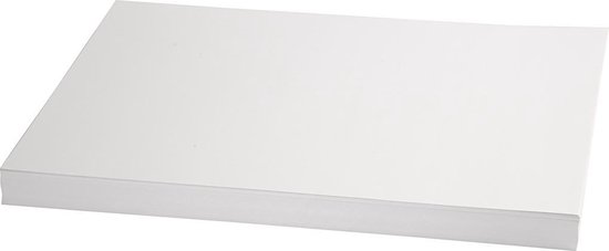 Carton de décoration, A3 297x420 mm, 250 gr, 100 feuilles, blanc