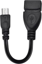Kabel USB micro B (M) naar USB A (F) | 14 cm | OTG