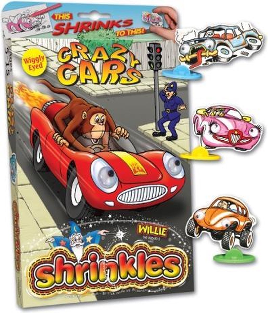 Shrinkles kit Wiggly Eyed Crazy Cars