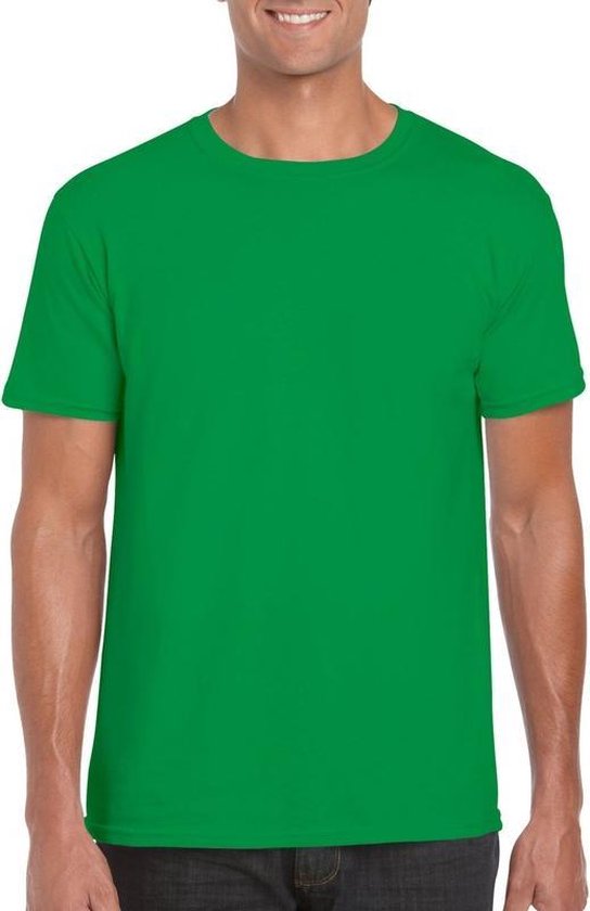 Basic groen shirt voor heren XS Voordelige shirts heren